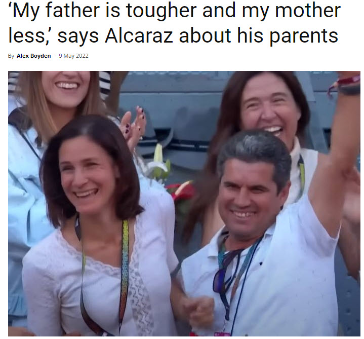 ‘my Father Is Tougher And My Mother Less,’ Says Alcaraz About His Parents