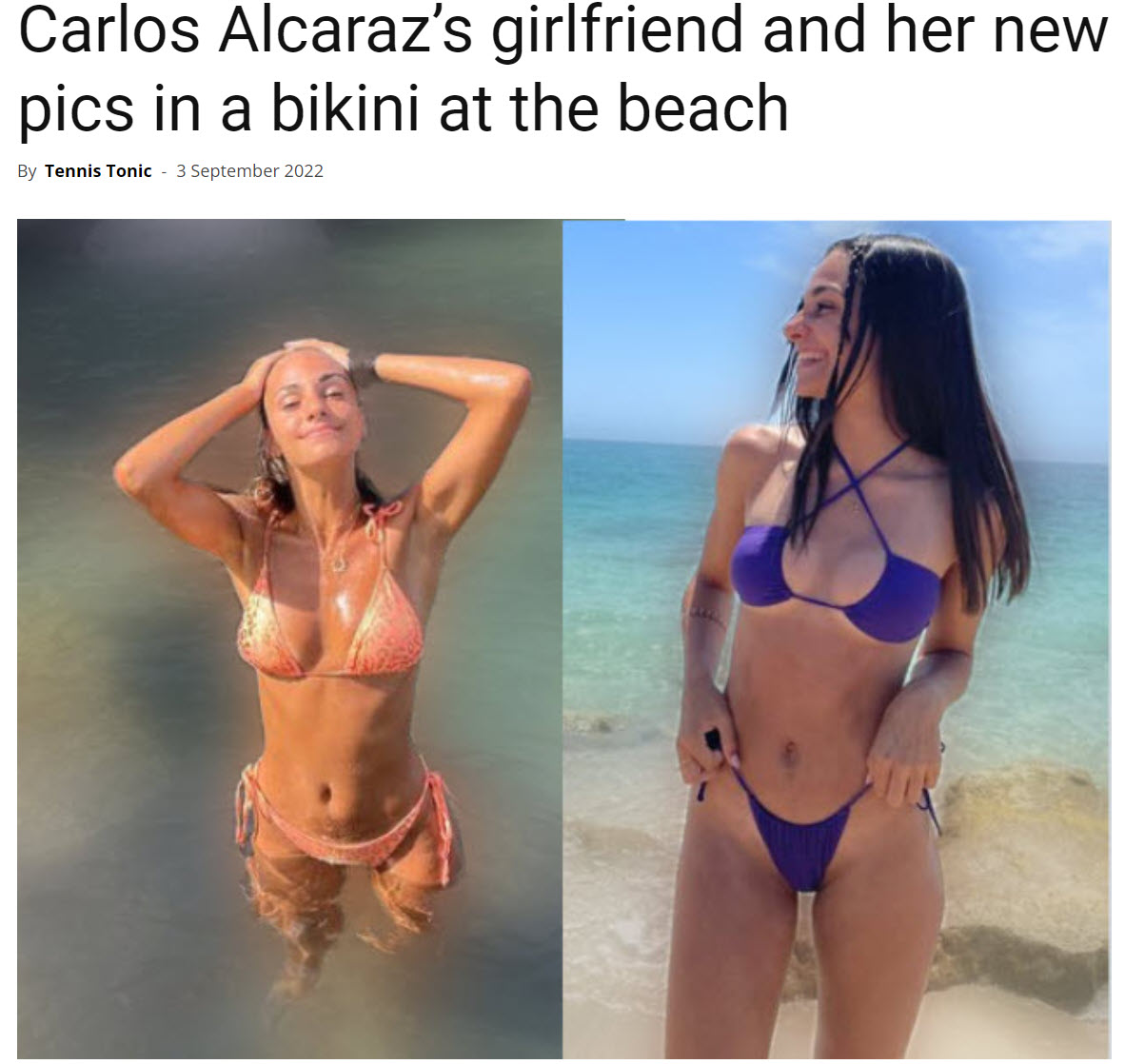 Carlos Alcaraz’s Girlfriend And Her New Pics In A Bikini At The Beach