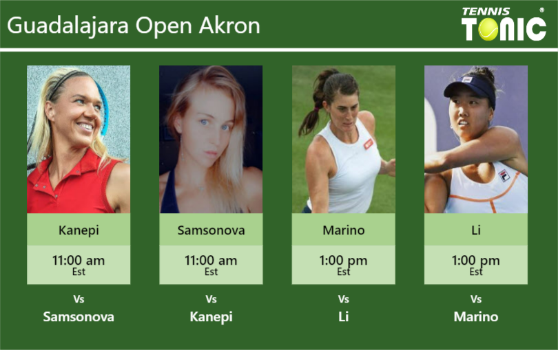 Kaia Kanepi-Liudmila Samsonova-Rebecca Marino-Ann Li Stats info