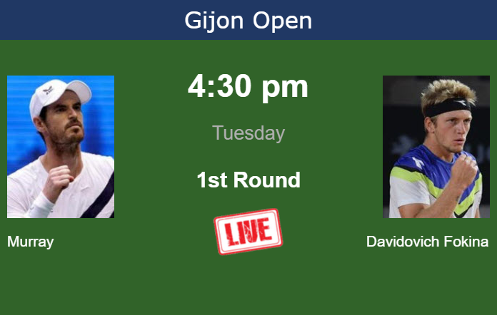 Monday Live Streaming Andy Murray vs Alejandro Davidovich Fokina