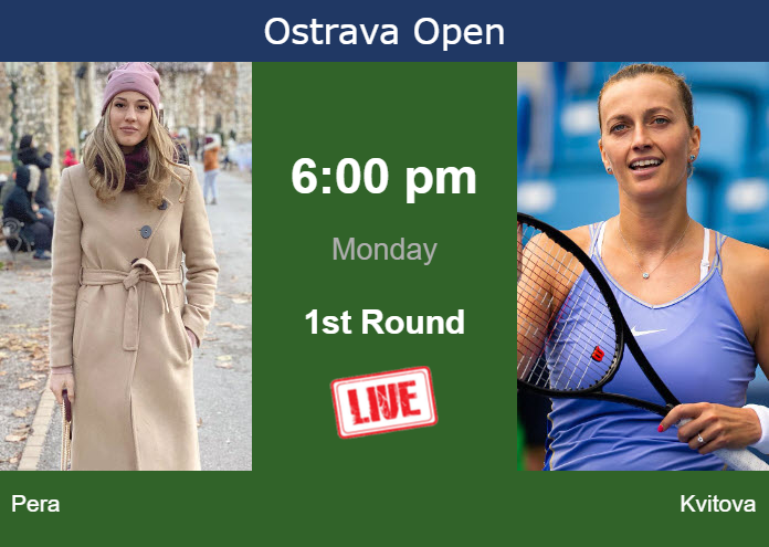 Monday Live Streaming Bernarda Pera vs Petra Kvitova