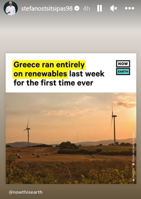 Tsitsipas On Renewables