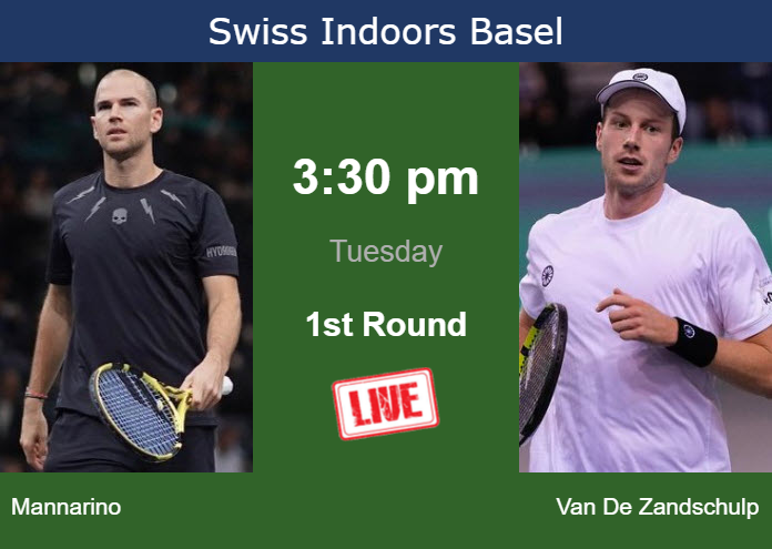 How to watch Mannarino vs. Van De Zandschulp on live streaming in Basel on Tuesday Tuesday Live Streaming Adrian Mannarino vs Botic Van De Zandschulp