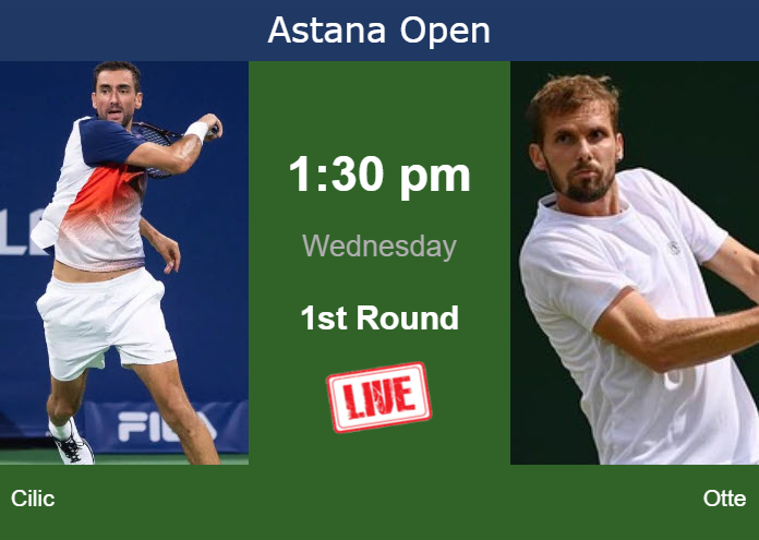 How to watch Cilic vs. Otte on live streaming in Astana on Wednesday