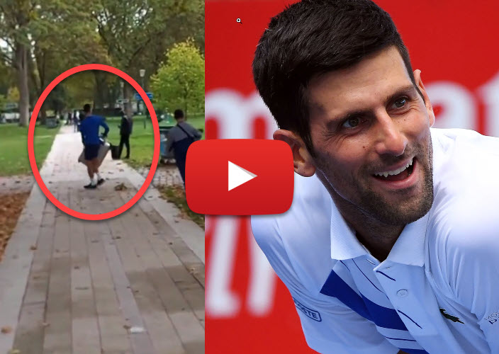Video. Djokovic Stops Training To Help An Elderly Person Carry A Luggage In Paris Video. Djokovic Stops Training To Help An Elderly Person Carry A Luggage In Paris
