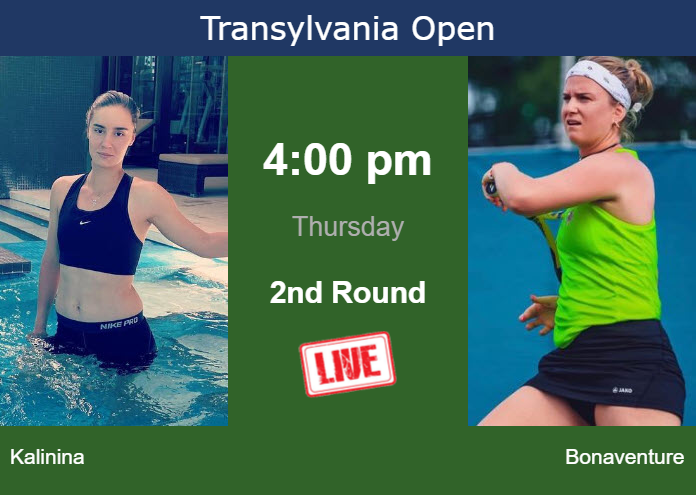 Wednesday Live Streaming Anhelina Kalinina vs Ysaline Bonaventure