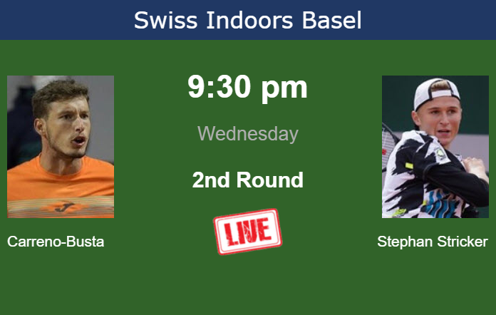Wednesday Live Streaming Pablo Carreno-Busta vs Dominic Stephan Stricker
