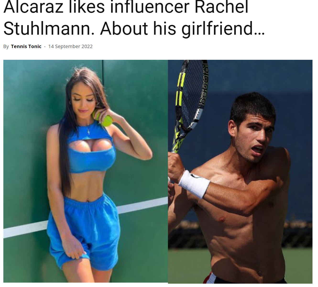 Alcaraz Likes Influencer Rachel Stuhlmann. About His Girlfriend…
