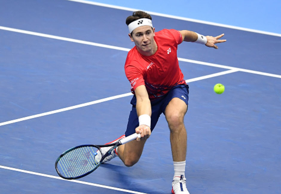 Casper Ruud At The Net