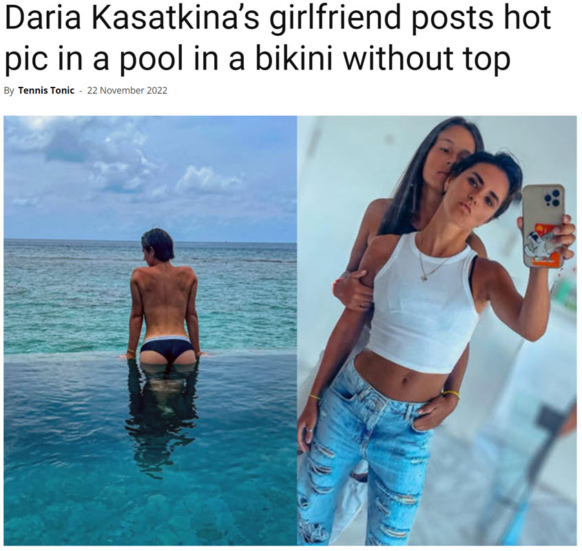 Daria Kasatkina’s Girlfriend Posts Hot Pic In A Pool In A Bikini Without Top