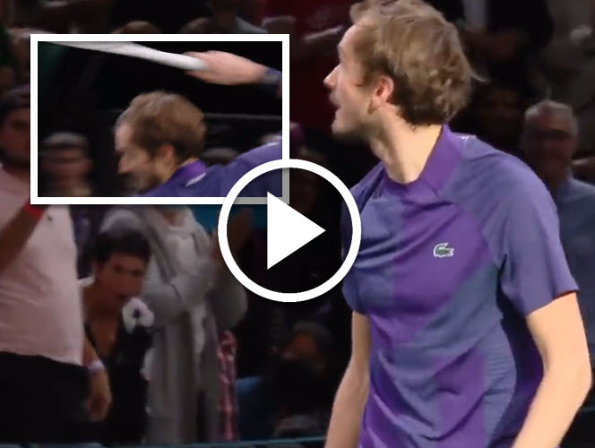 Medvedev Destroys Racket In Paris