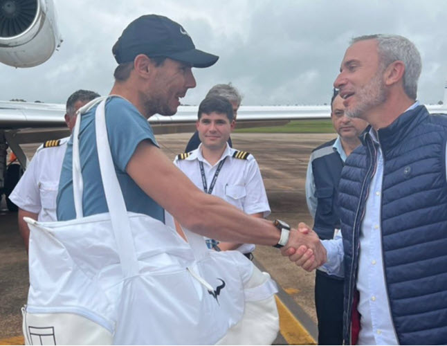 Rafael Nadal Lands In Argentina