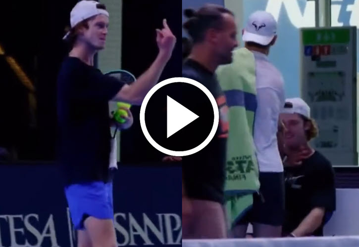 Rublev Middle Finger Nadal