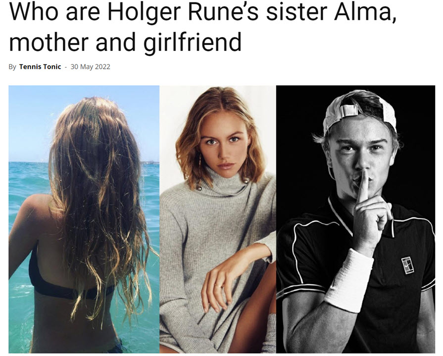 Who Are Holger Rune’s Sister Alma, Mother And Girlfriend