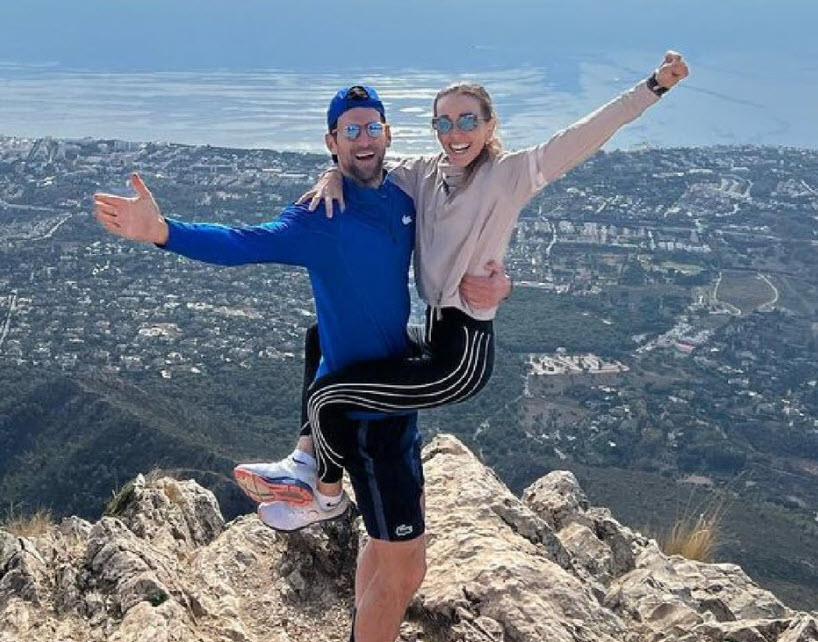 Djokovic And His Wife Jelena Djokovic And His Wife Jelena
