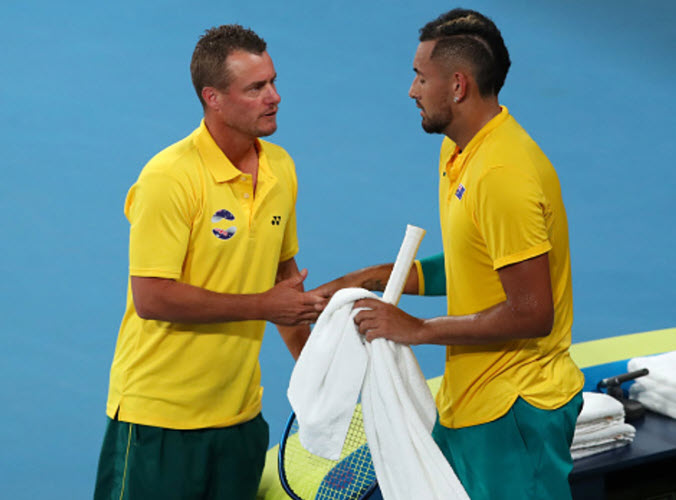 Lleyton Hewitt And Nick Kyrgios Lleyton Hewitt And Nick Kyrgios