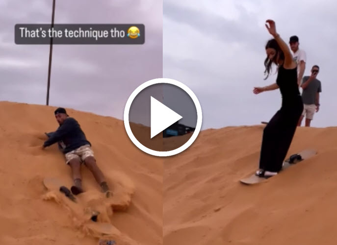 Nick Kyrgios And Girlfriend Sand Board Nick Kyrgios And Girlfriend Sand Board