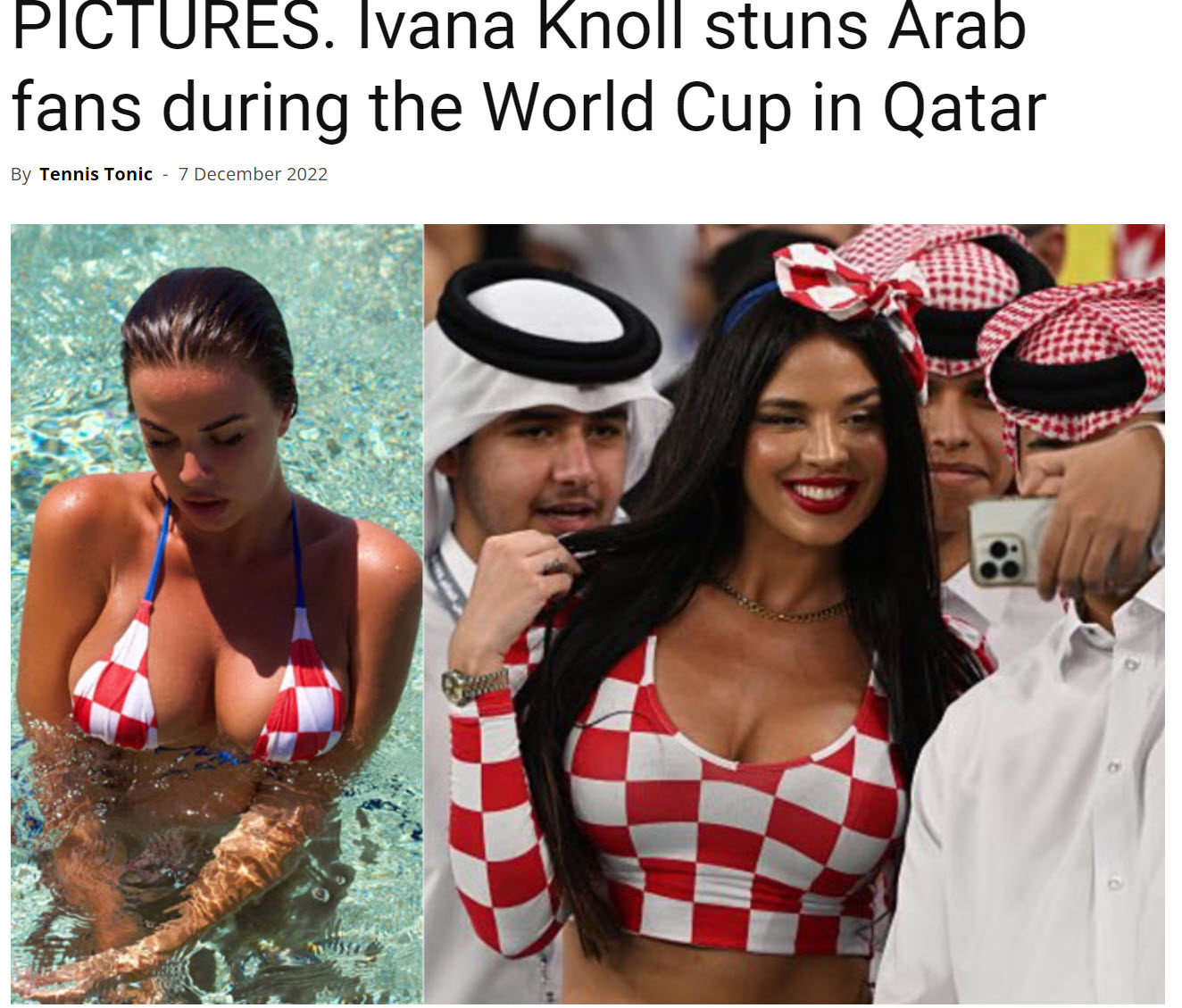 Pictures. Ivana Knoll Stuns Arab Fans During The World Cup In Qatar