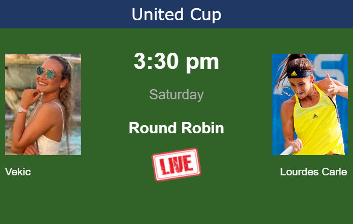 How to watch Vekic vs. Lourdes Carle on live streaming in Australia on Saturday Saturday Live Streaming Donna Vekic vs Maria Lourdes Carle