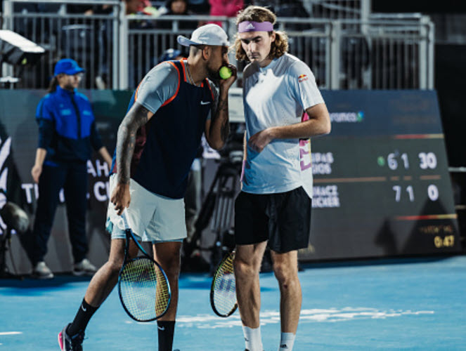 Stefanos Tsitsipas And Nick Kyrgios Stefanos Tsitsipas And Nick Kyrgios