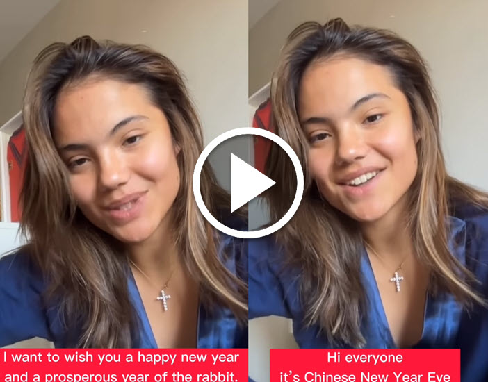 Emma Raducanu Appy New Year In Mandarin