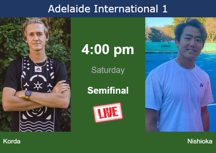 Friday Live Streaming Sebastian Korda vs Yoshihito Nishioka