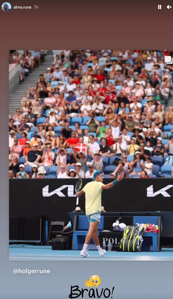 Holger Rune Sister Congratulation