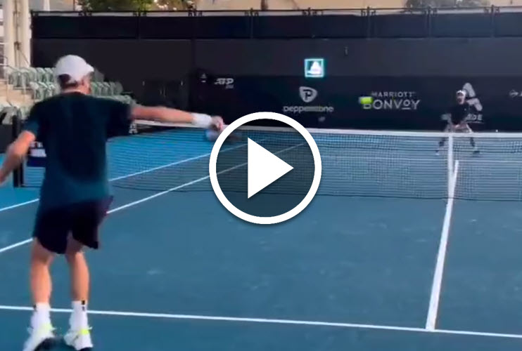 Jannik Sinner Drill Woth Coach Jannik Sinner Drill Woth Coach