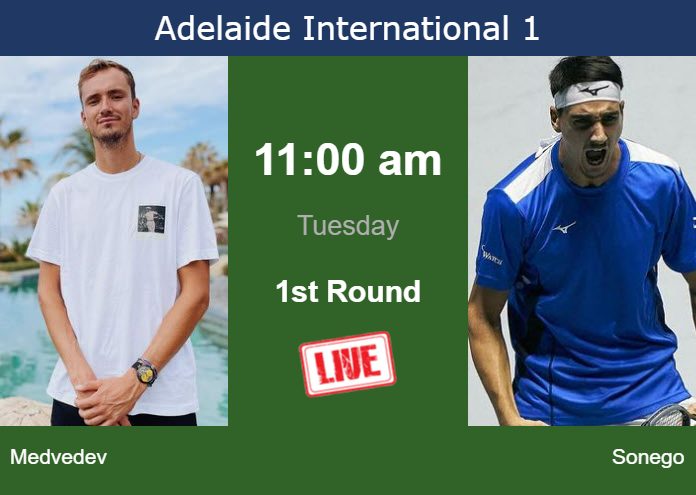 Monday Live Streaming Daniil Medvedev vs Lorenzo Sonego