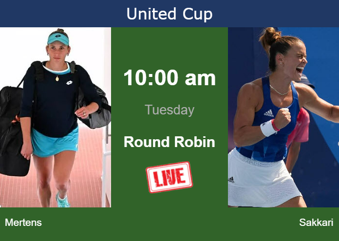 How to watch Mertens vs. Sakkari on live streaming in Australia on Tuesday Monday Live Streaming Elise Mertens vs Maria Sakkari