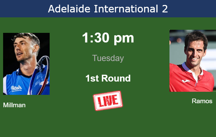 Monday Live Streaming John Millman vs Albert Ramos-Vinolas