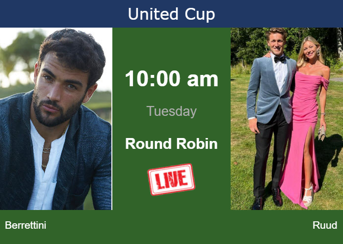 Monday Live Streaming Matteo Berrettini Vs Casper Ruud Monday Live Streaming Matteo Berrettini vs Casper Ruud