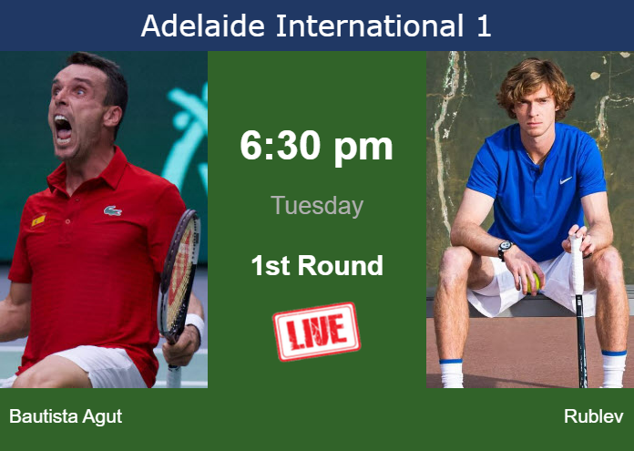 Monday Live Streaming Roberto Bautista Agut vs Andrey Rublev