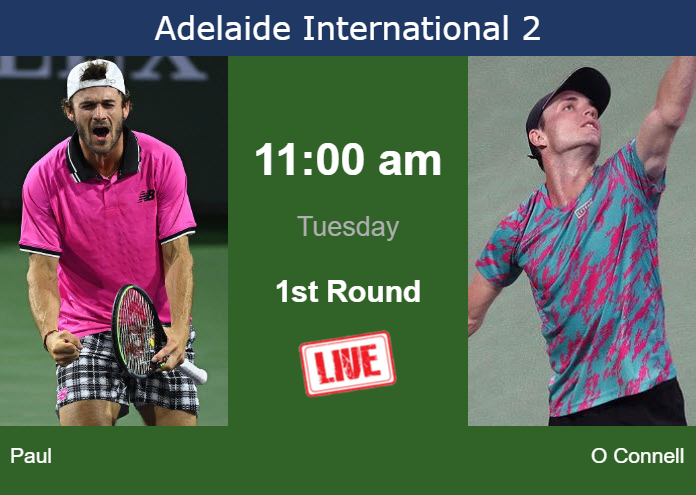 Monday Live Streaming Tommy Paul vs Christopher O Connell