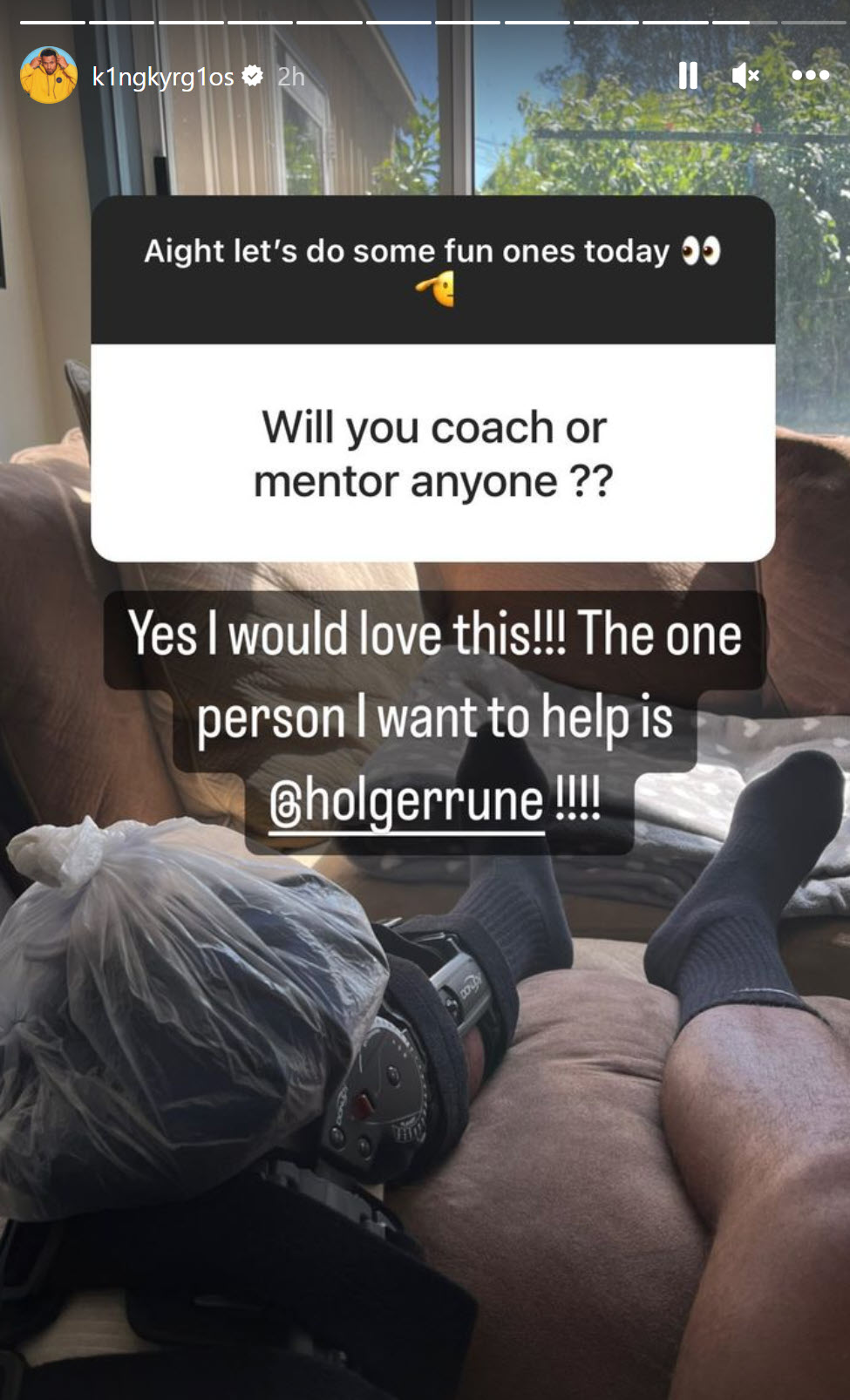 Nick Kyrgios On Coaching Holger Rune