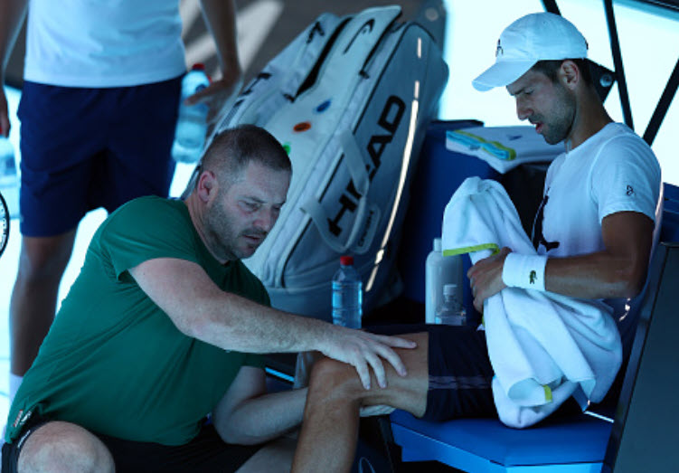 Novak Djokovic Struggling With An Hamstring Injury