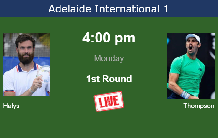 Sunday Live Streaming Quentin Halys vs Jordan Thompson