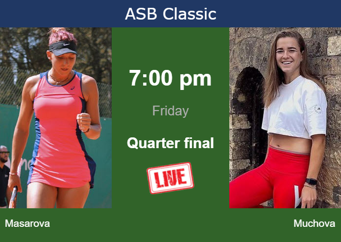 Thursday Live Streaming Rebeka Masarova Vs Karolina Muchova Thursday Live Streaming Rebeka Masarova vs Karolina Muchova