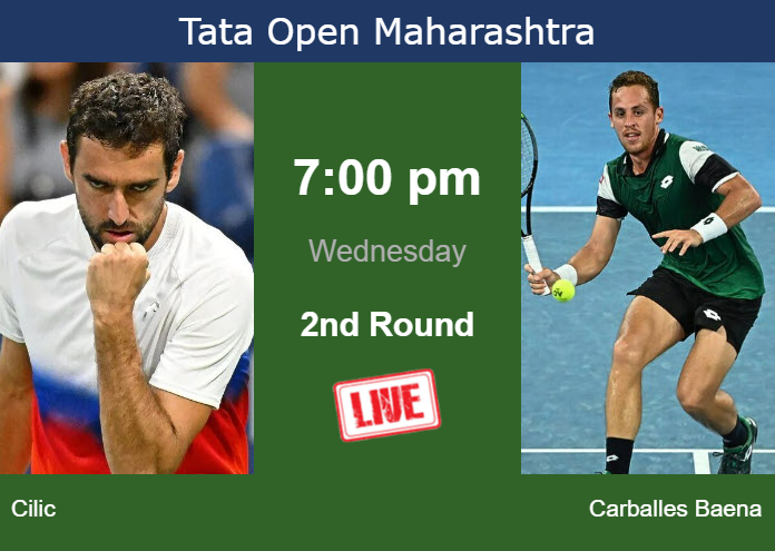 How To Watch Cilic Vs Carballes Baena On Live Streaming In Pune On Wednesday Tennis Tonic 