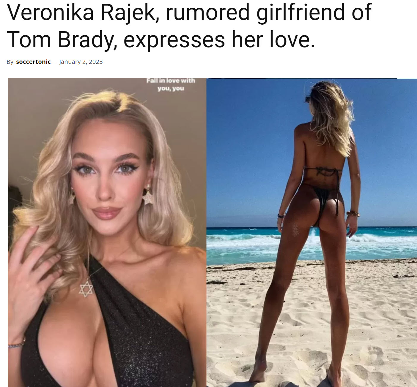 Did Veronika Rajek Send Cryptic Message To Tom Brady On Instagram Tennis Tonic News 9530