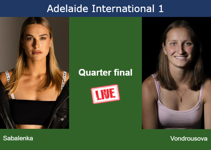 How to watch Sabalenka vs. Vondrousova on live streaming in Adelaide on Wednesday Live Streaming Aryna Sabalenka vs Marketa Vondrousova
