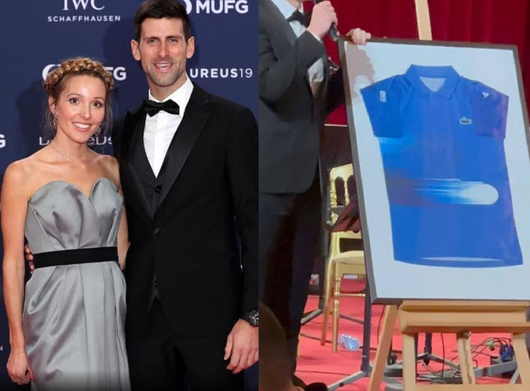 Djokovic Donating Jersey Djokovic Donating Jersey