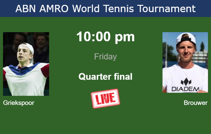 Friday Live Streaming Tallon Griekspoor vs Gijs Brouwer