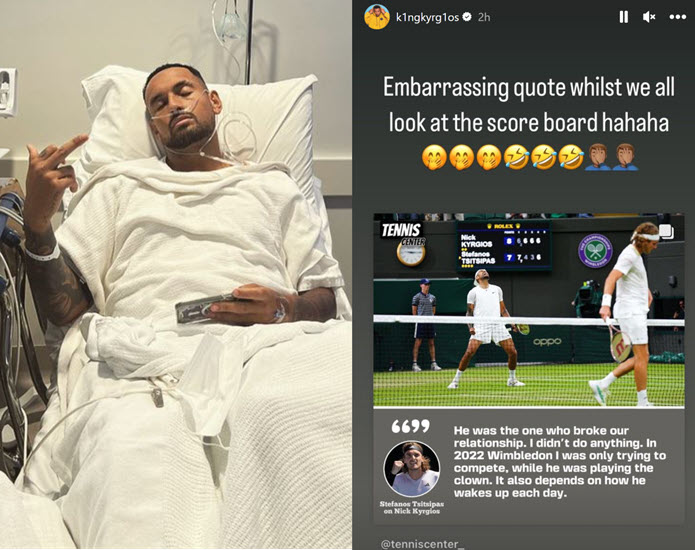 Nick Kyrgios Keeps On Blasting Stefanos Tsitsipas On Social Media ...