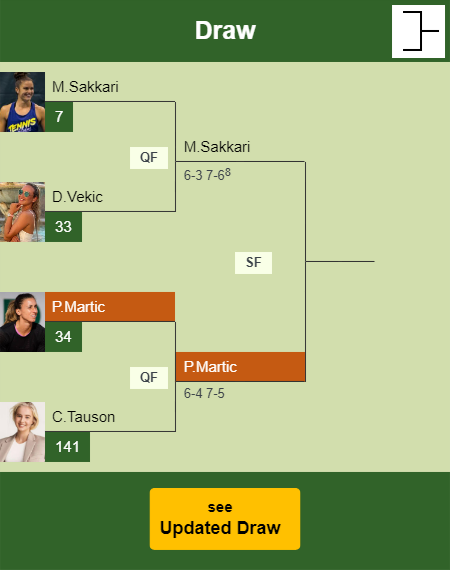 Petra Martic Draw info