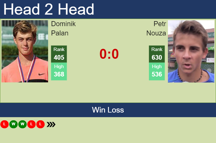 Prediction and head to head Dominik Palan vs. Petr Nouza