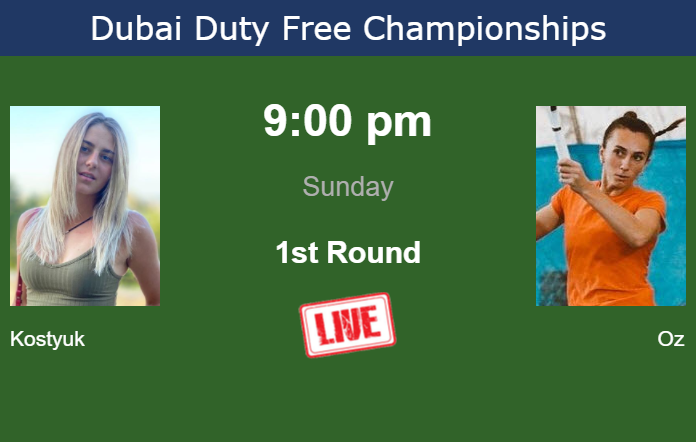 Saturday Live Streaming Marta Kostyuk vs Ipek Oz