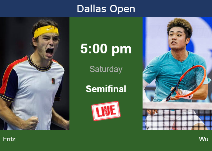 Saturday Live Streaming Taylor Fritz vs Yibing Wu