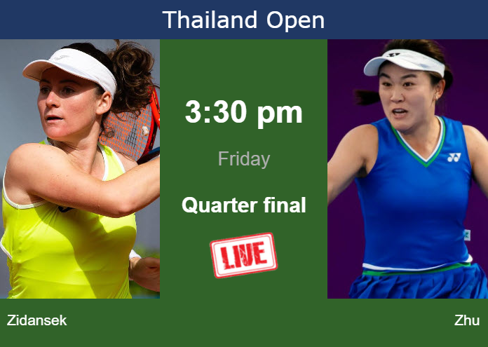 Thursday Live Streaming Tamara Zidansek vs Lin Zhu