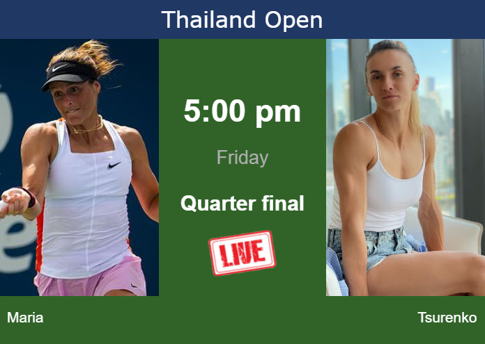 Thursday Live Streaming Tatjana Maria vs Lesya Tsurenko